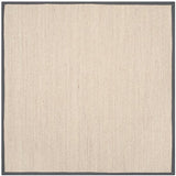 Safavieh Natural Fiber Nf143D Marble / Dark Grey Rugs.