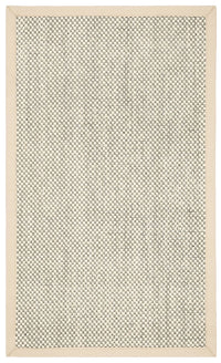 Safavieh Natural Fiber Nf150B Black / Ivory Solid Color Area Rug