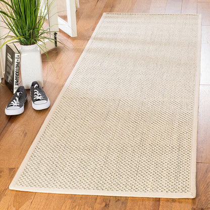 Safavieh Natural Fiber Nf150B Black / Ivory Solid Color Area Rug