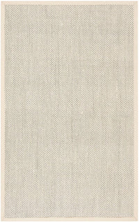 Safavieh Natural Fiber Nf150B Black / Ivory Solid Color Area Rug