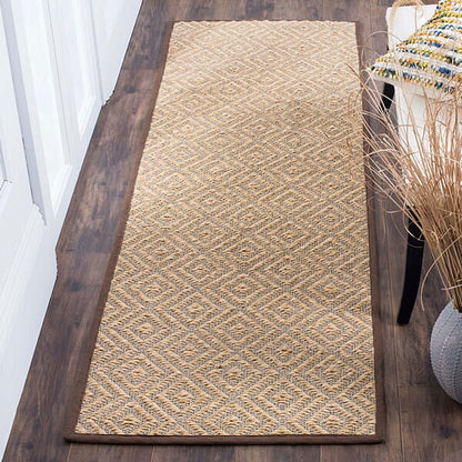 Safavieh Natural Fiber Nf154A Natural / Brown Bordered Area Rug