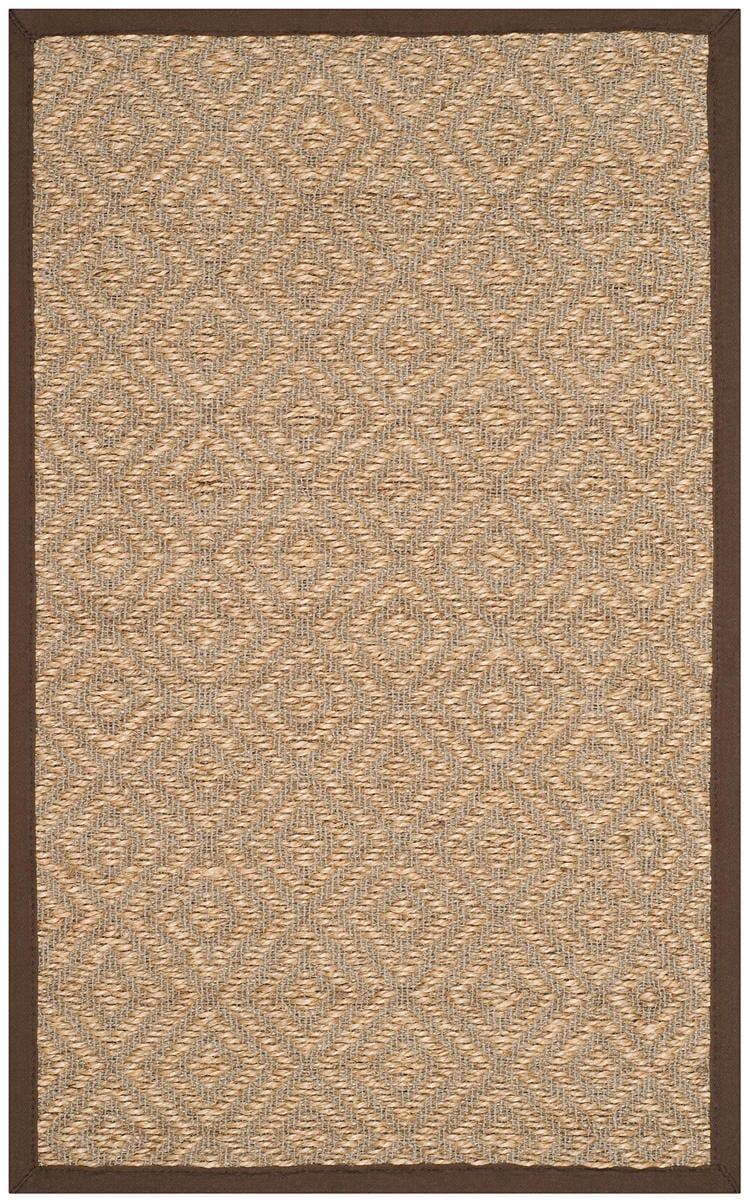 Safavieh Natural Fiber Nf154A Natural / Brown Bordered Area Rug