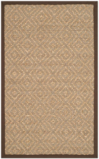 Safavieh Natural Fiber Nf154A Natural / Brown Bordered Area Rug