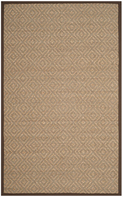 Safavieh Natural Fiber Nf154A Natural / Brown Bordered Area Rug