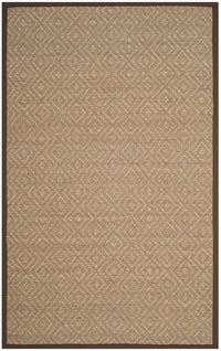 Safavieh Natural Fiber Nf154A Natural / Brown Bordered Area Rug