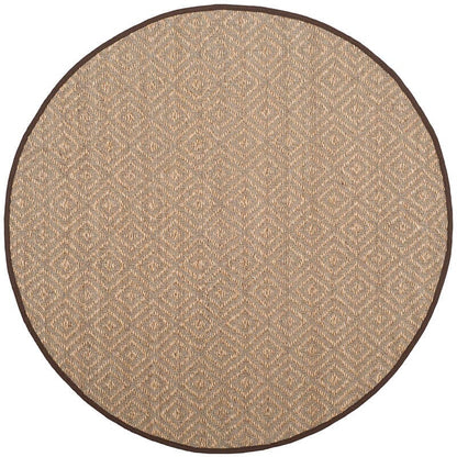 Safavieh Natural Fiber Nf154A Natural / Brown Bordered Area Rug