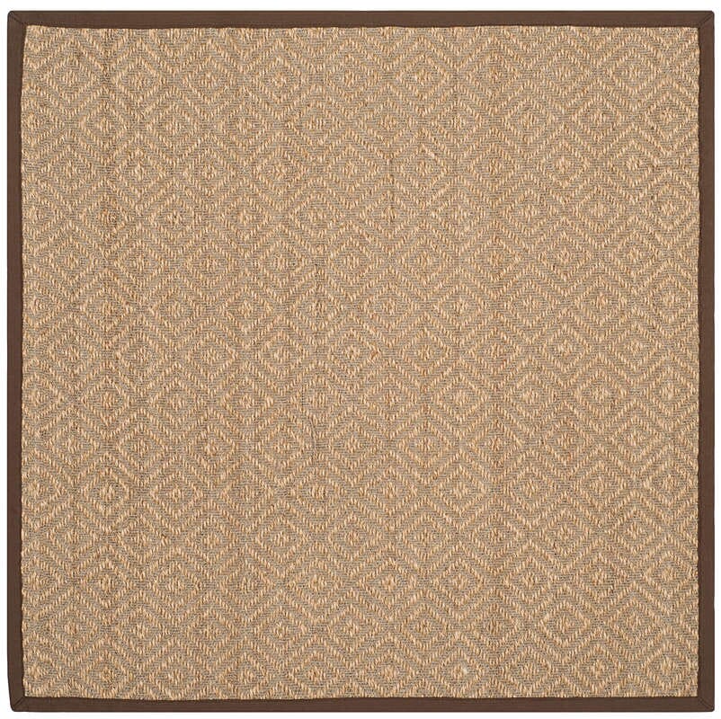 Safavieh Natural Fiber Nf154A Natural / Brown Bordered Area Rug