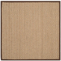 Safavieh Natural Fiber Nf154A Natural / Brown Bordered Area Rug