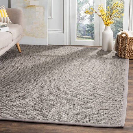 Safavieh Natural Fiber Nf154B Light Grey / Grey Rugs.