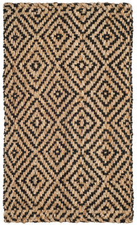 Safavieh Natural Fiber Nf181C Natural / Black Natural Fiber Area Rug