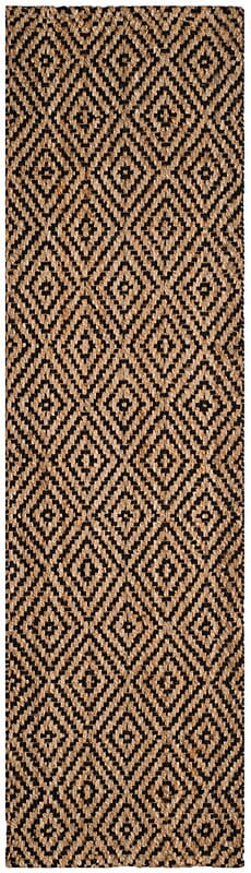 Safavieh Natural Fiber Nf181C Natural / Black Natural Fiber Area Rug