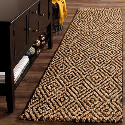 Safavieh Natural Fiber Nf181C Natural / Black Natural Fiber Area Rug