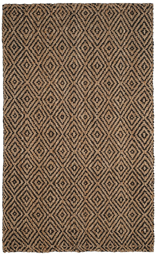 Safavieh Natural Fiber Nf181C Natural / Black Natural Fiber Area Rug