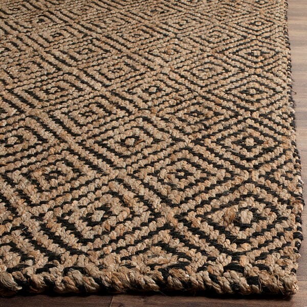 Safavieh Natural Fiber Nf181C Natural / Black Natural Fiber Area Rug