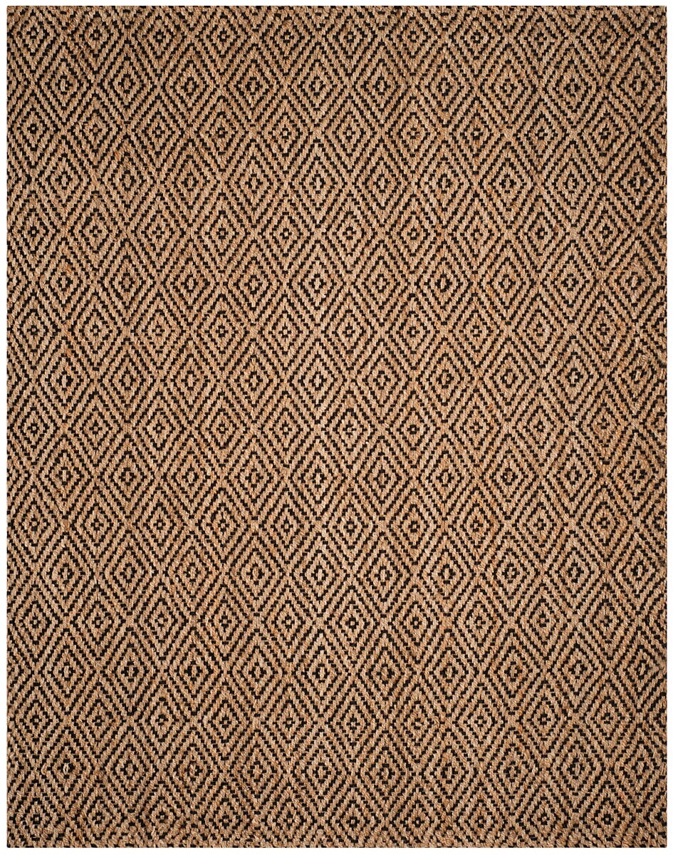 Safavieh Natural Fiber Nf181C Natural / Black Natural Fiber Area Rug