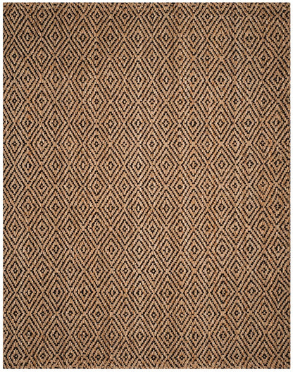 Safavieh Natural Fiber Nf181C Natural / Black Natural Fiber Area Rug