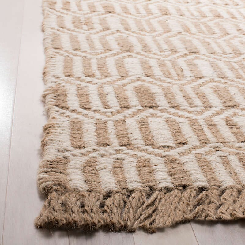 Safavieh Natural Fiber Nf184A Natural / Ivory Geometric Area Rug