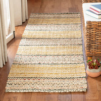 Safavieh Natural Fiber Nf202A Ivory / Gold Striped Area Rug