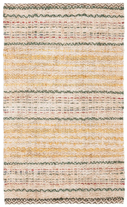 Safavieh Natural Fiber Nf202A Ivory / Gold Striped Area Rug