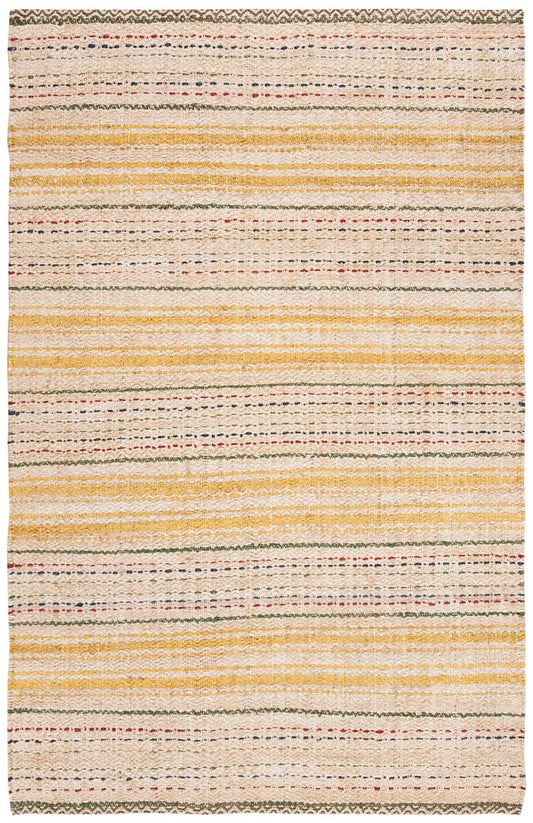 Safavieh Natural Fiber Nf202A Ivory / Gold Striped Area Rug