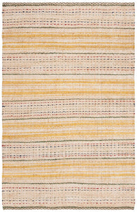 Safavieh Natural Fiber Nf202A Ivory / Gold Striped Area Rug