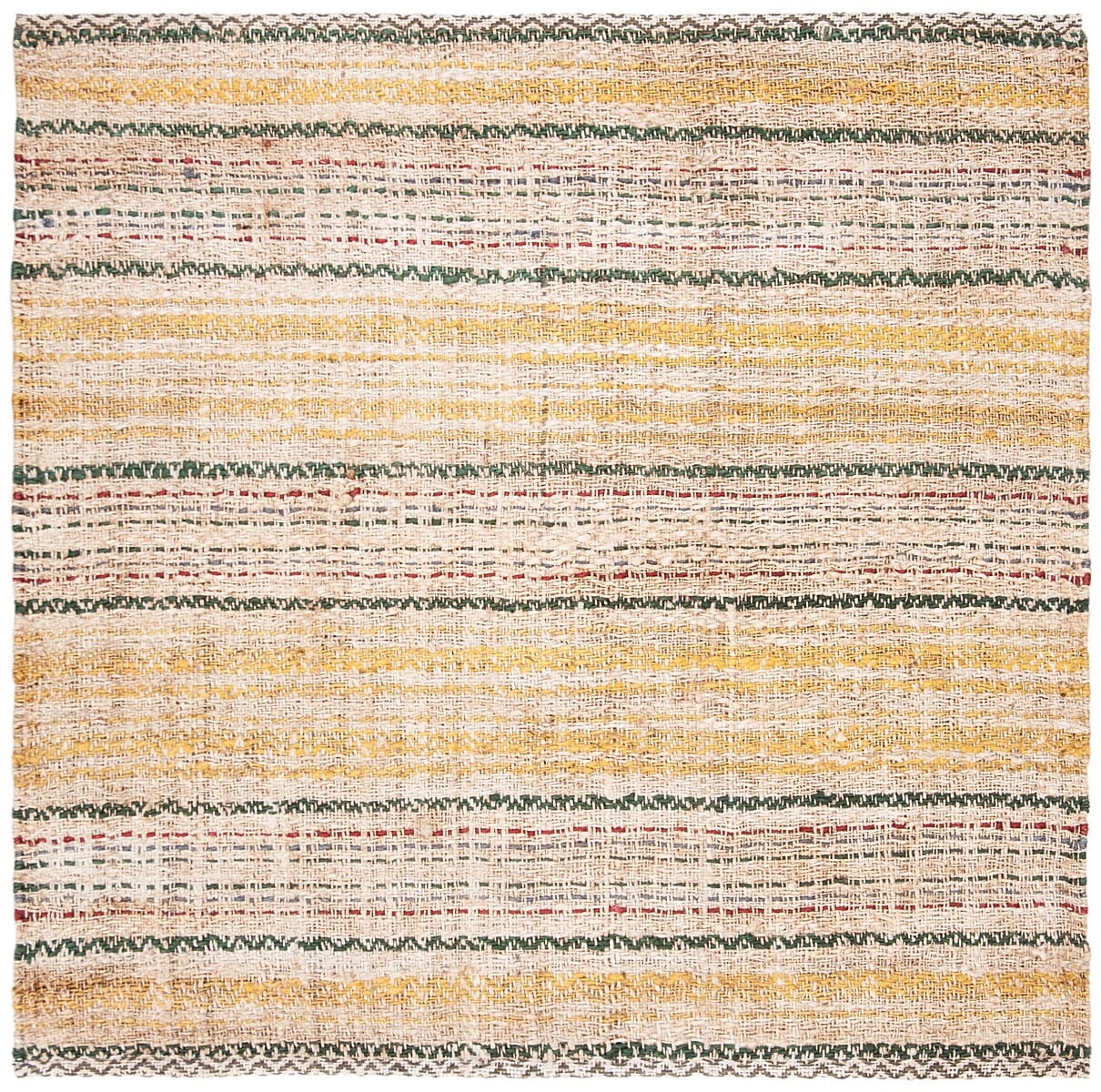 Safavieh Natural Fiber Nf202A Ivory / Gold Striped Area Rug