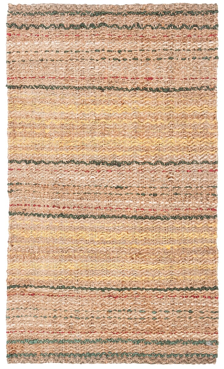 Safavieh Natural Fiber Nf202B Natural / Gold Striped Area Rug