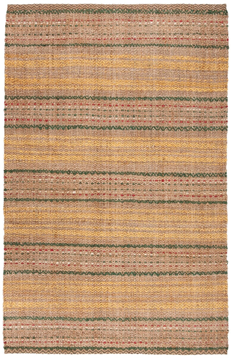 Safavieh Natural Fiber Nf202B Natural / Gold Striped Area Rug