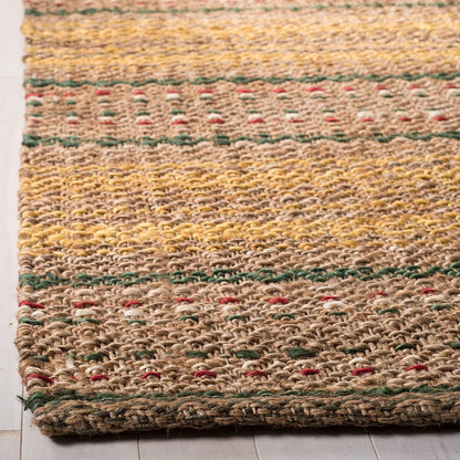 Safavieh Natural Fiber Nf202B Natural / Gold Striped Area Rug