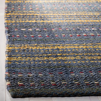 Safavieh Natural Fiber Nf202M Blue / Gold Striped Area Rug