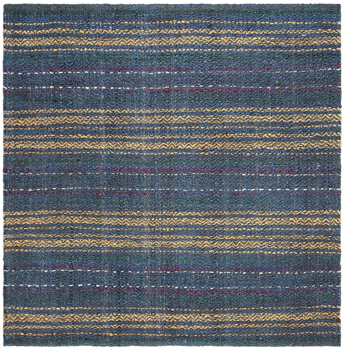 Safavieh Natural Fiber Nf202M Blue / Gold Striped Area Rug