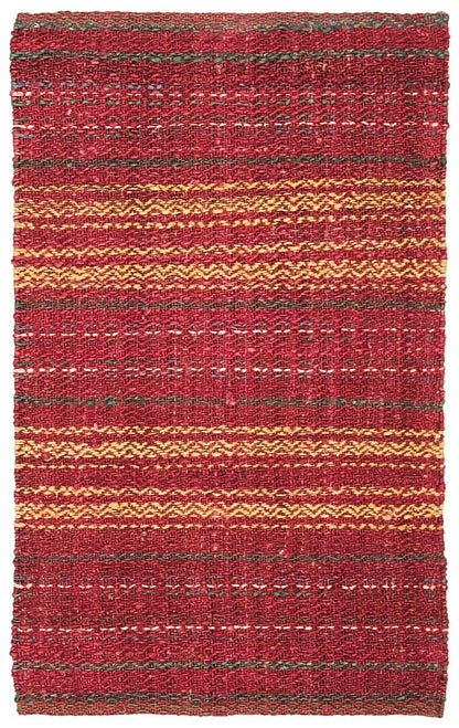 Safavieh Natural Fiber Nf202Q Red / Gold Striped Area Rug