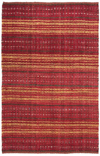 Safavieh Natural Fiber Nf202Q Red / Gold Striped Area Rug