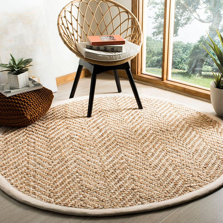 Safavieh Natural Fiber Nf264A Ivory / Natural Rugs.