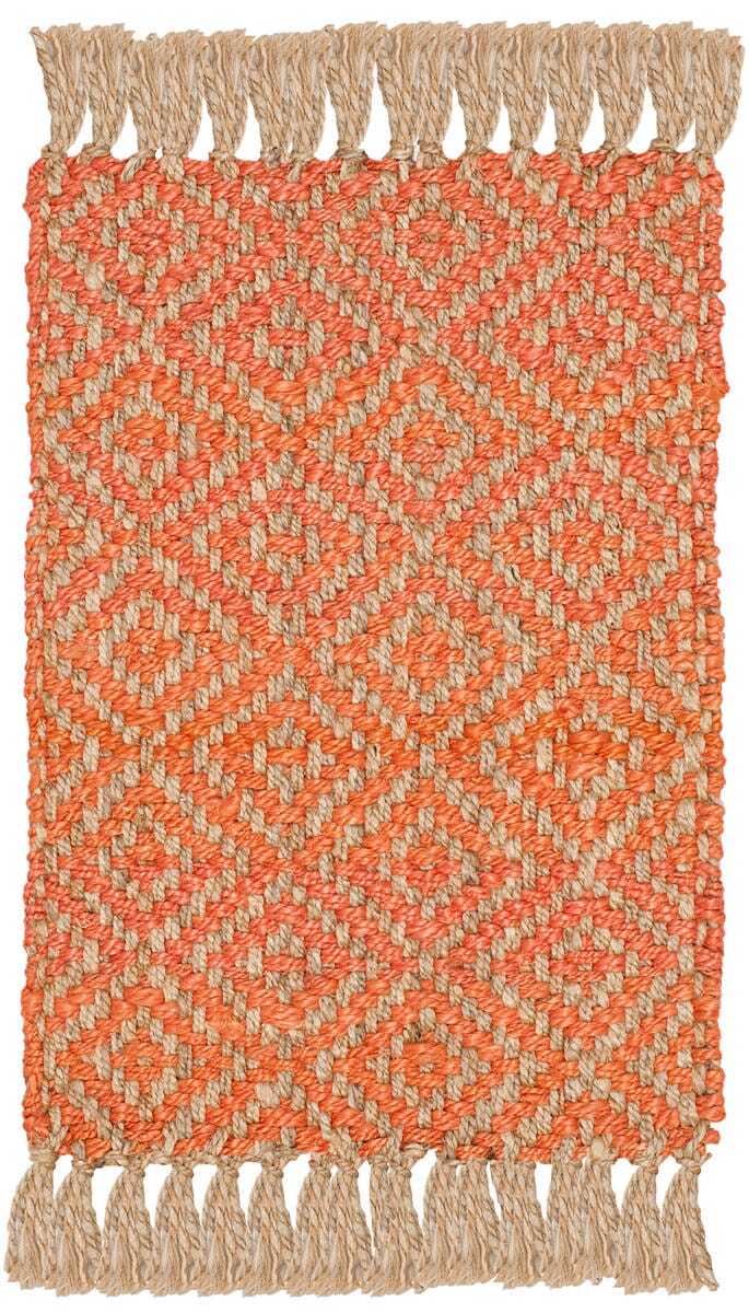 Safavieh Natural Fiber Nf266B Orange / Natural Geometric Area Rug