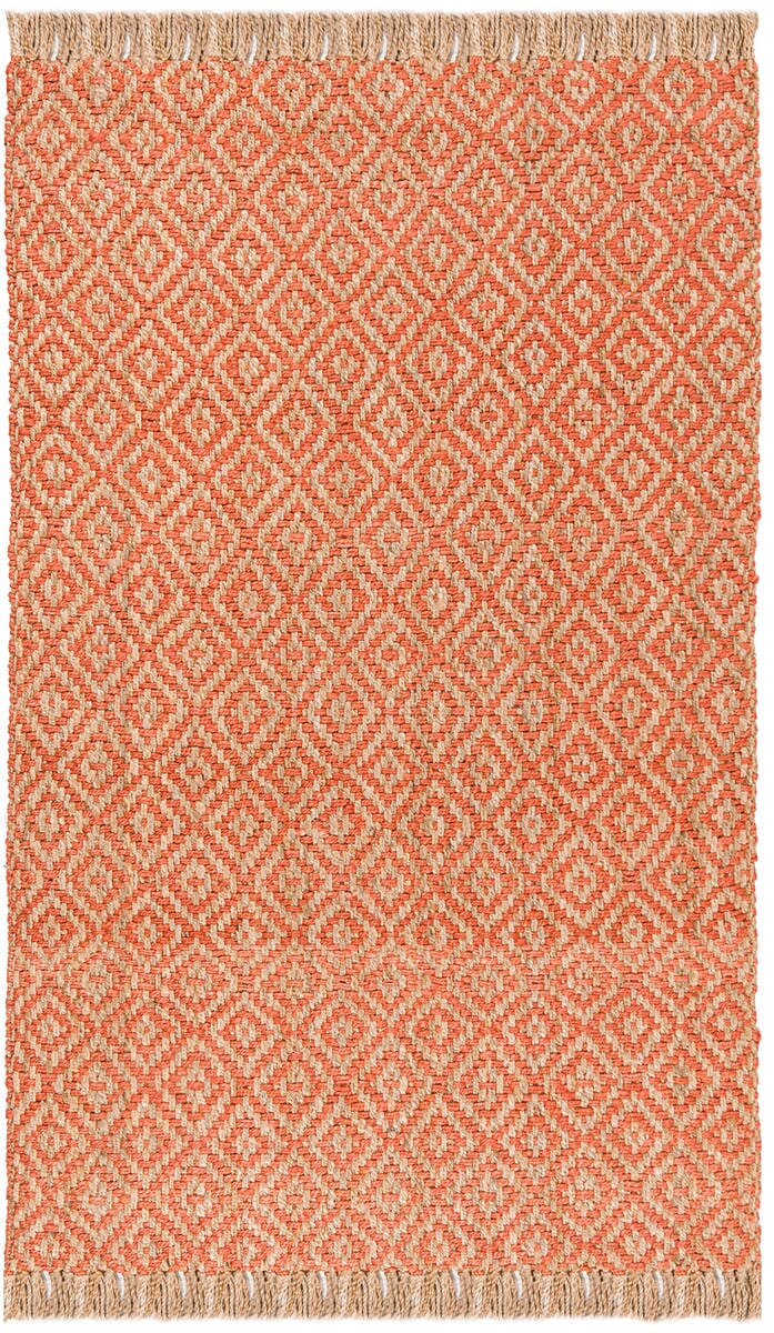 Safavieh Natural Fiber Nf266B Orange / Natural Geometric Area Rug