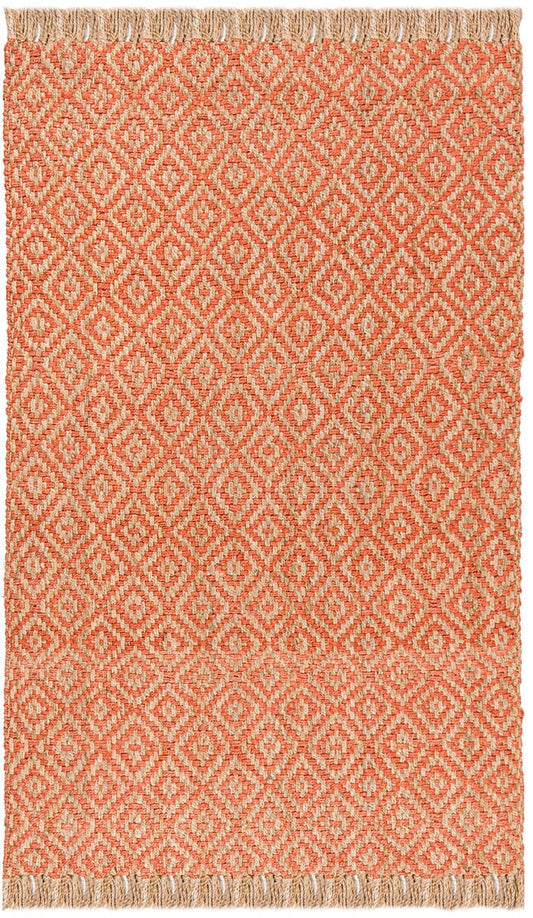 Safavieh Natural Fiber Nf266B Orange / Natural Geometric Area Rug