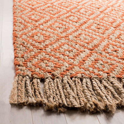 Safavieh Natural Fiber Nf266B Orange / Natural Geometric Area Rug