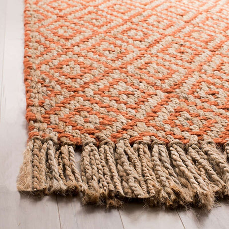 Safavieh Natural Fiber Nf266B Orange / Natural Rugs.