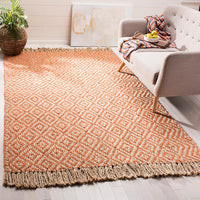 Safavieh Natural Fiber Nf266B Orange / Natural Geometric Area Rug