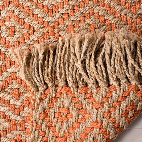 Safavieh Natural Fiber Nf266B Orange / Natural Rugs.