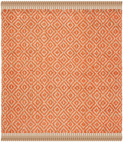 Safavieh Natural Fiber Nf266B Orange / Natural Geometric Area Rug