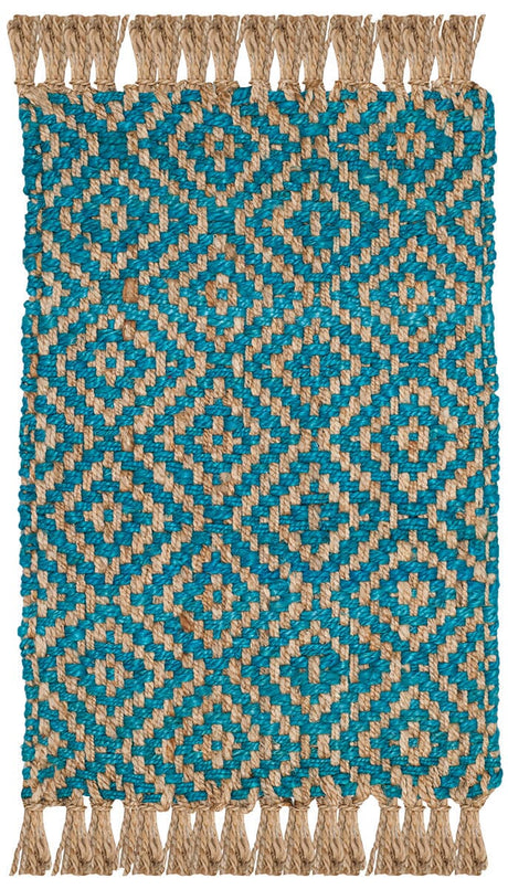 Safavieh Natural Fiber Nf266C Turquoise / Natural Rugs.