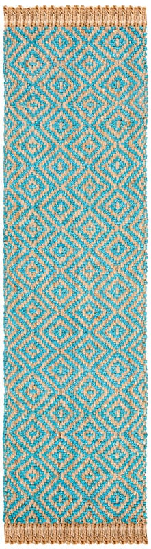 Safavieh Natural Fiber Nf266C Turquoise / Natural Rugs.