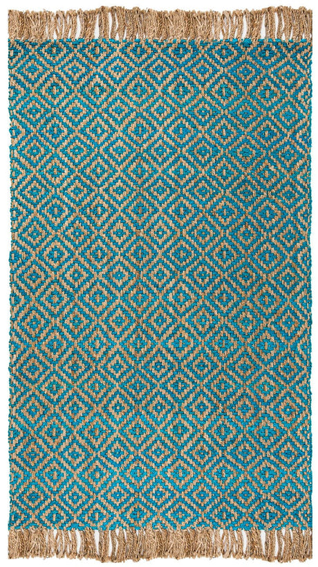 Safavieh Natural Fiber Nf266C Turquoise / Natural Rugs.