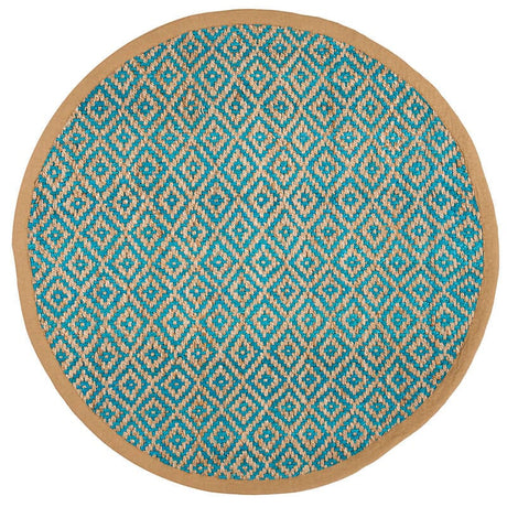 Safavieh Natural Fiber Nf266C Turquoise / Natural Rugs.