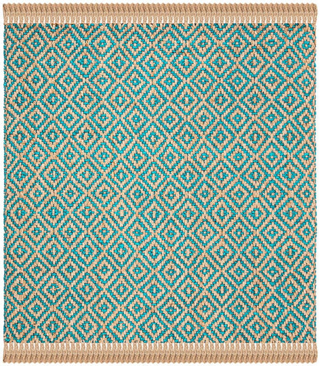 Safavieh Natural Fiber Nf266C Turquoise / Natural Rugs.