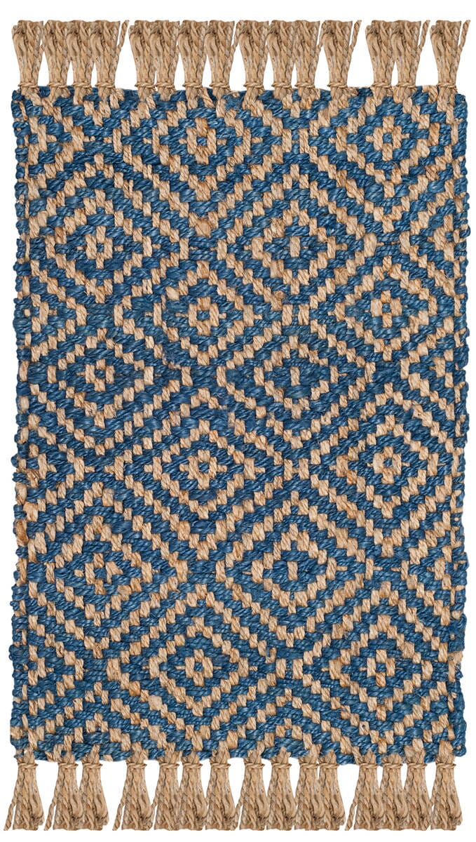 Safavieh Natural Fiber Nf266D Tropical Blue / Natural Geometric Area Rug