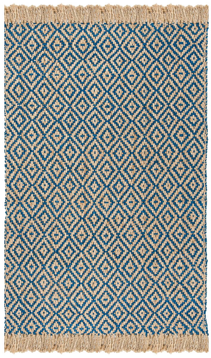 Safavieh Natural Fiber Nf266D Tropical Blue / Natural Geometric Area Rug