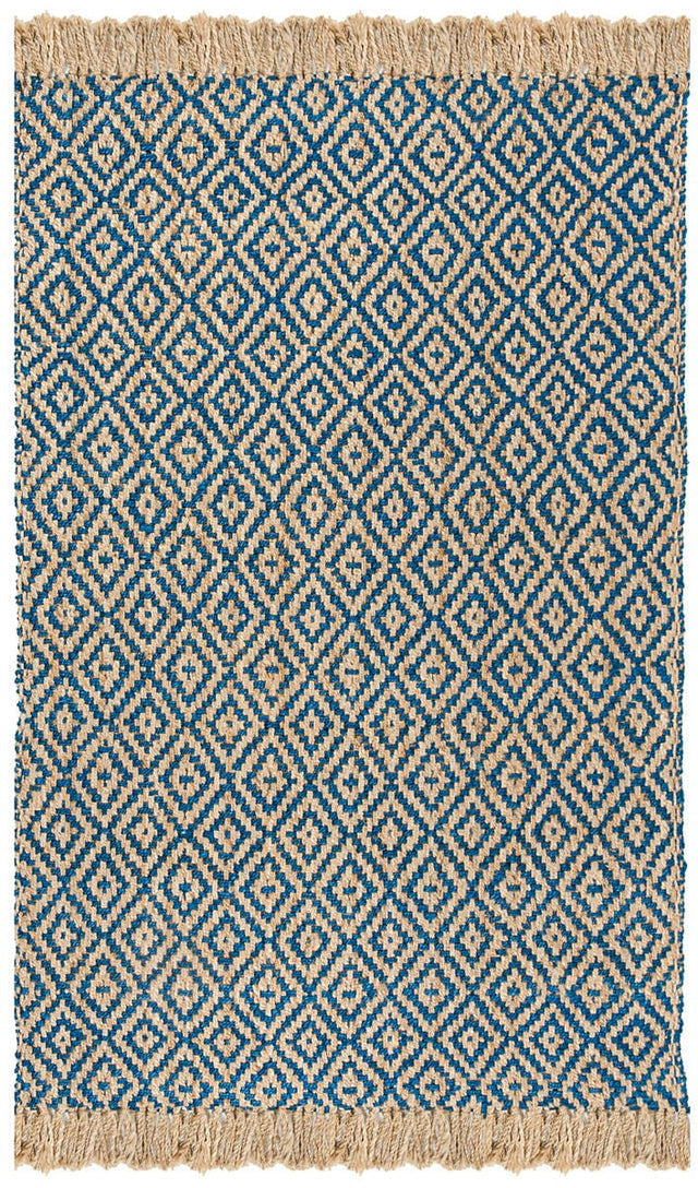 Safavieh Natural Fiber Nf266D Tropical Blue / Natural Rugs.